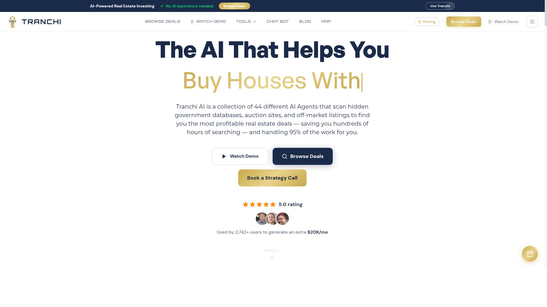 Tranchi AI website